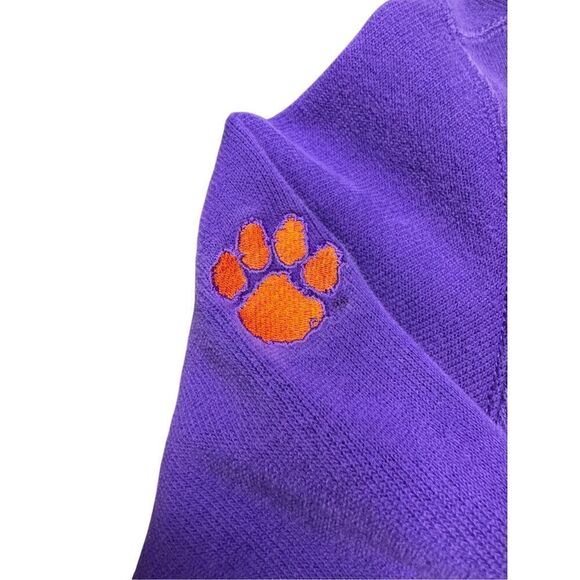 Vintage Polo Ralph Lauren Clemson Tigers 1/4 Zip Pullover Mens L Knit NCAA - Picture 3 of 10